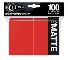 Eclipse Matte Standard Sleeves: Apple Red (100ct)