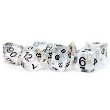 7 Count Dice Acrylic Set: 16MM Unicorn Ice