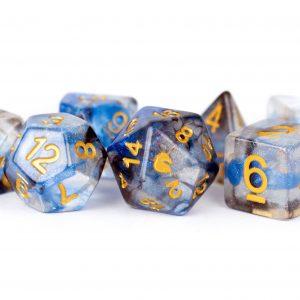 7 Count Dice Acrylic Set: 16MM Unicorn Arctic Storm