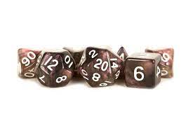 7 Count Dice Acrylic Set: 16MM Stardust Supervolcano
