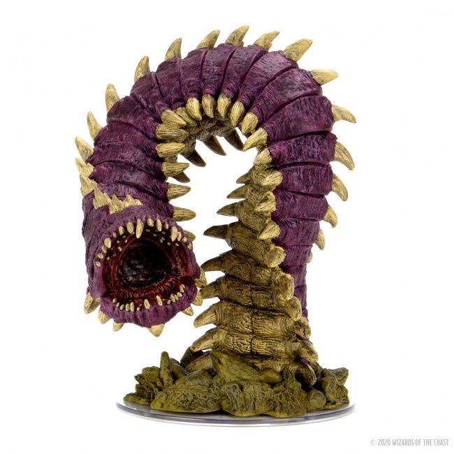 Dungeons & Dragons Fantasy Miniatures: Icons of the Realms Set 15 Fangs and Talons - Purple Worm Premium