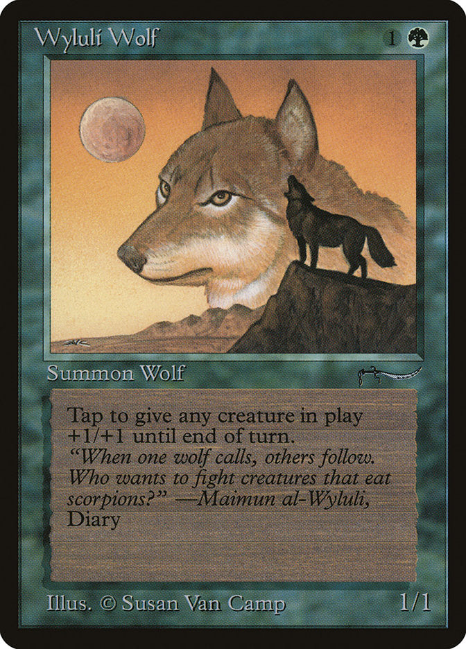Wyluli Wolf (Dark Mana Cost) [Arabian Nights] | All About Games