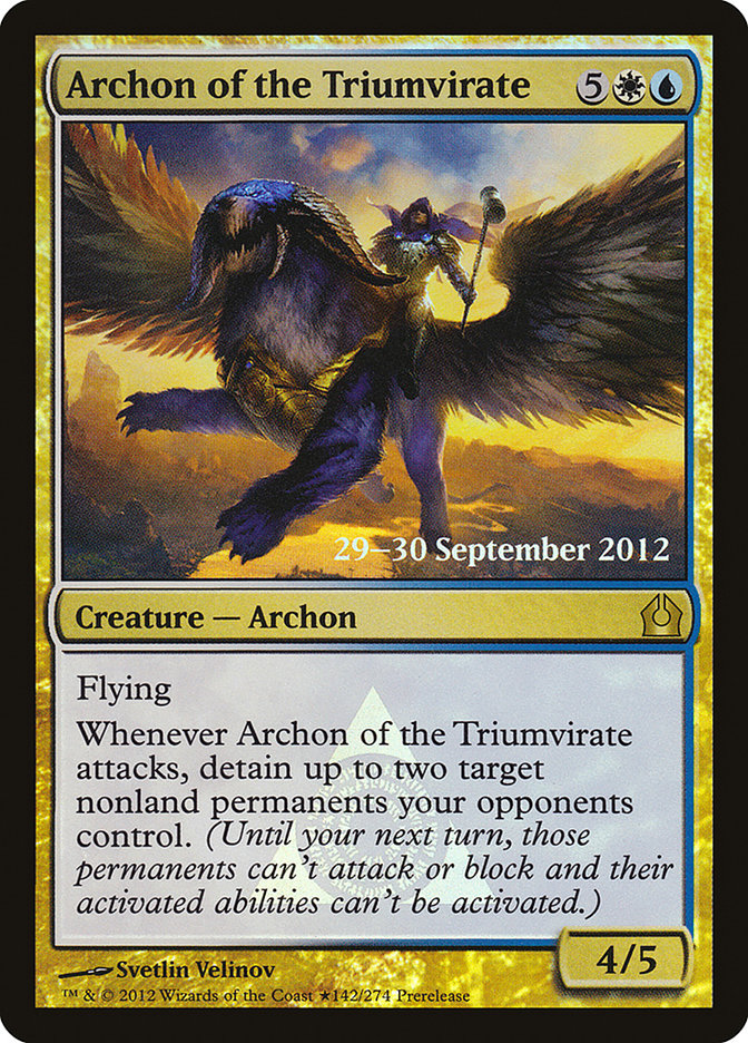 Archon of the Triumvirate [Return to Ravnica Prerelease Promos] | All About Games