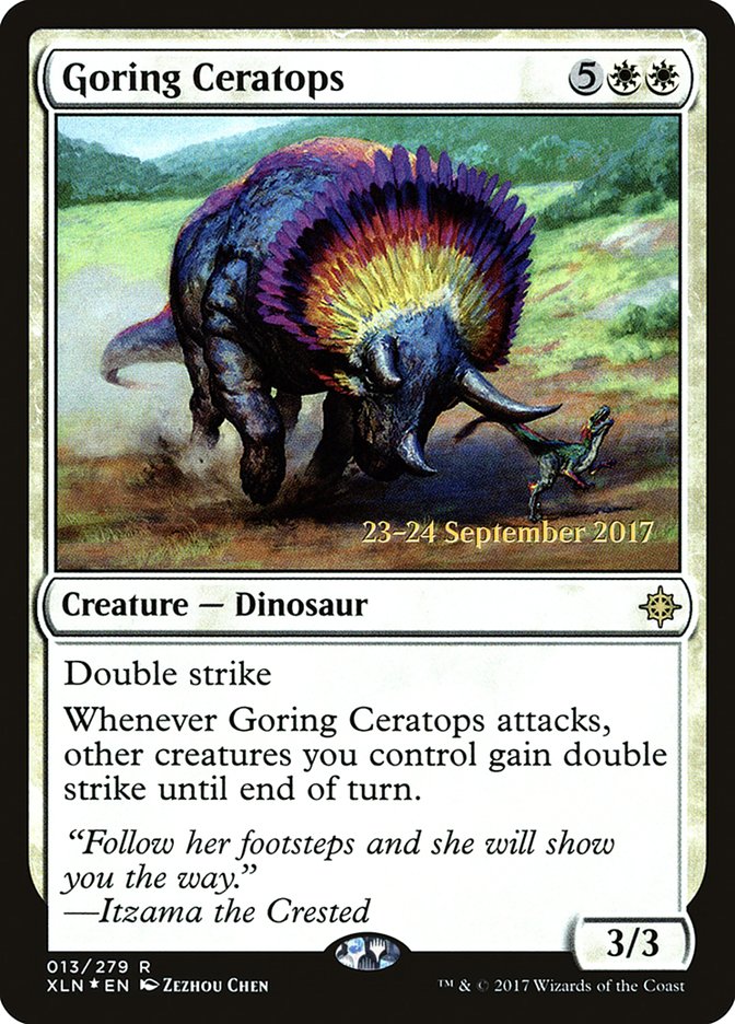 Goring Ceratops  [Ixalan Prerelease Promos] | All About Games