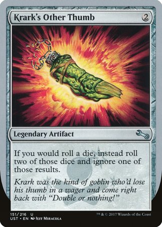 unstable cards mtg Krark's Other Thumb [Unstable]