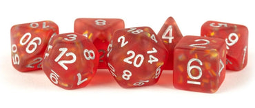 7 Count Dice Acrylic Set: 16MM Icy Opal Red