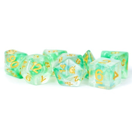 7 COUNT DICE POLY SET: UNICORN - ICY EVERGLADES