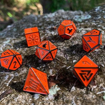 Molten Lava Alloy 7 Dice Set