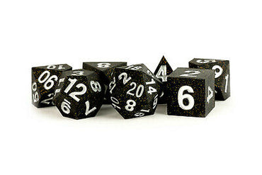 7 Count Dice Silicone Rubber Set: 16MM Gold Scatter