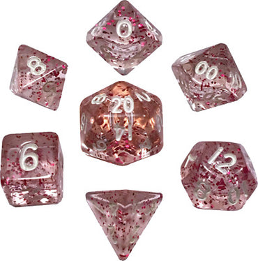 7 Count Dice Mini Acrylic Set: Ethereal Light Purple