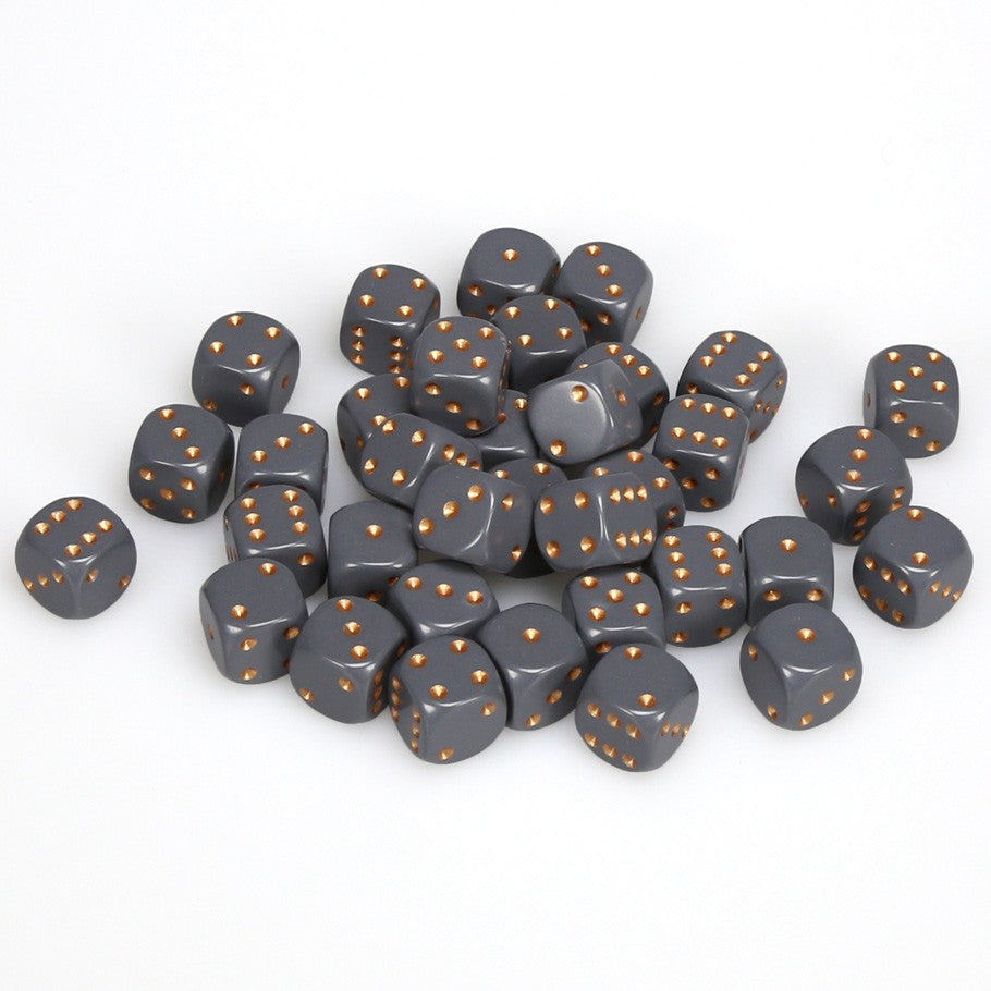 Opaque: 12mm D6 Dark Grey/Copper (36) CHX25820