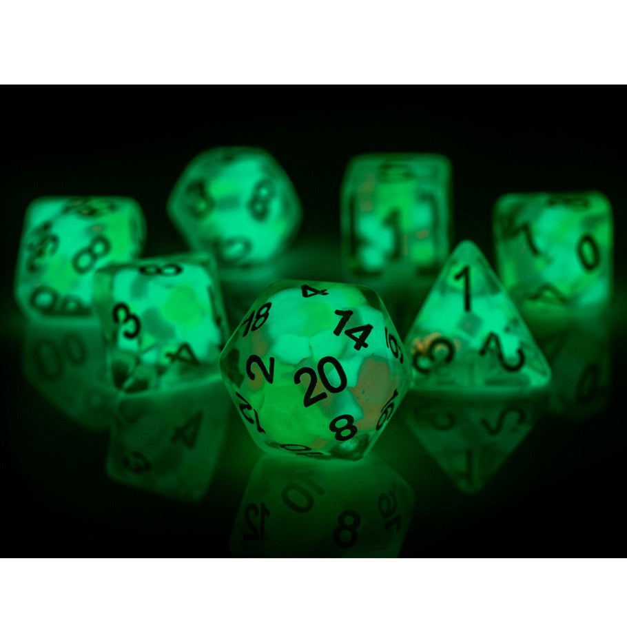 RPG Dice 7-Set Lucky Charm Glowworm