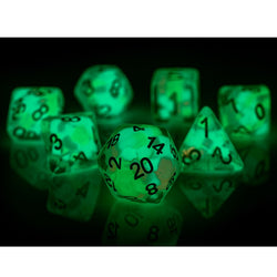 RPG Dice 7-Set Lucky Charm Glowworm