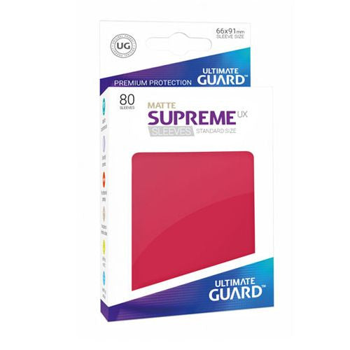 Supreme UX Sleeves Standard Size Red (80) | All About Games