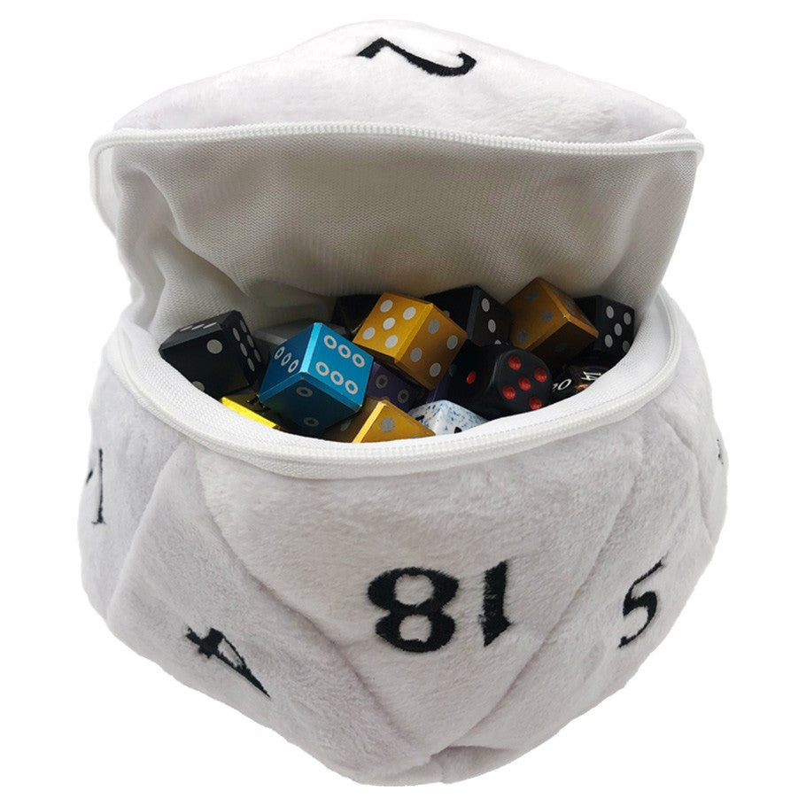 Ultra Pro - Plush D20 Dice Bag - D&D White & Black