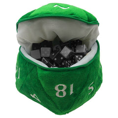 Ultra Pro - Plush D20 Dice Bag - D&D Green & White | All About Games