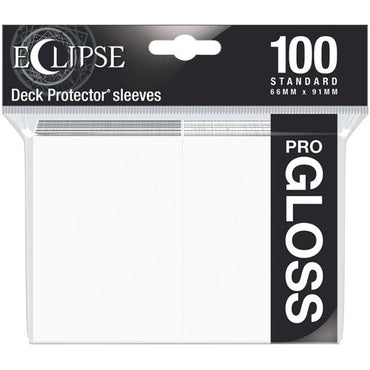 Eclipse Gloss Standard Sleeves: Arctic White (100)