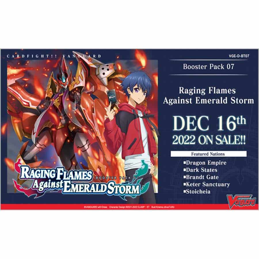 Cardfight!! Vanguard Overdress: Booster: BT07 Raging Flames Against Emerald Storm