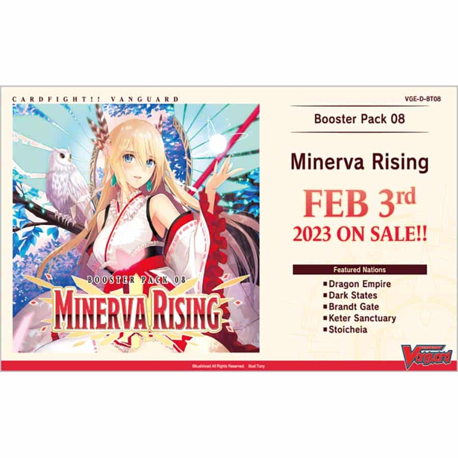 CARDFIGHT!! VANGUARD OVERDRESS: BOOSTER: BT08 MINERVA RISING