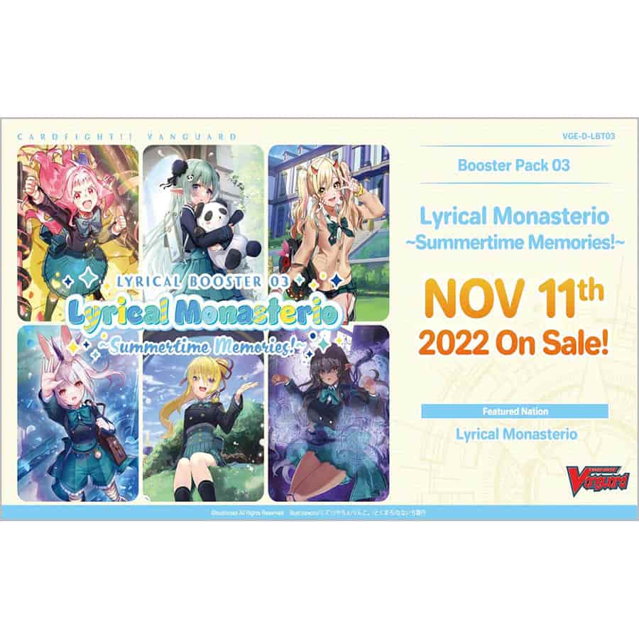 CARDFIGHT!! VANGUARD OVERDRESS: LYRICAL BOOSTER: LYRICAL MONASTERIO SUMMERTIME MEMORIES
